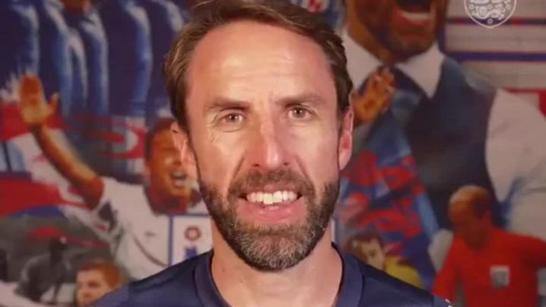 Manager of the England football team, Gareth Southgate, says thank you to the fans, staff, and team. 