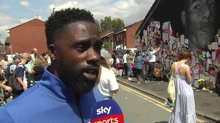 Family travel from Birmingham to show Rashford support