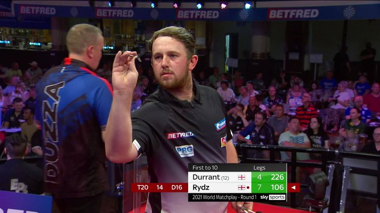 Callan Rydz a produit cette caisse lors de son match de premier tour contre Glen Durrant au World Matchplay