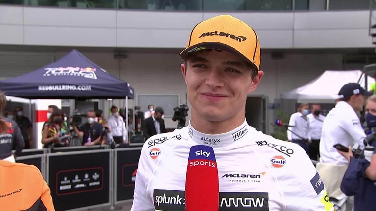 Lando Norris felt his five-second penalty for an early clash with Red Bull's Sergio Perez was harsh, and potentially cost him a second-place finish