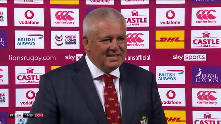 Lions head coach Warren Gatland was pleased to start the tour of South Africa with a 56-14 win over Sigma Lions and believes there is more to come from his side