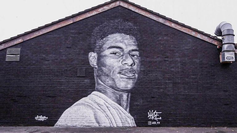 Fans transform defaced Rashford mural