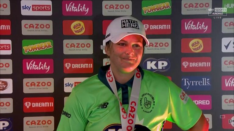 Oval Invincibles skipper Dane van Niekerk says steering her side to victory was one of best moments of her career