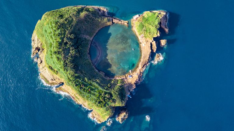 The volcanic islet in Franca do Campo in the Azores - some of the devices will be placed near the Portuguese archipelago