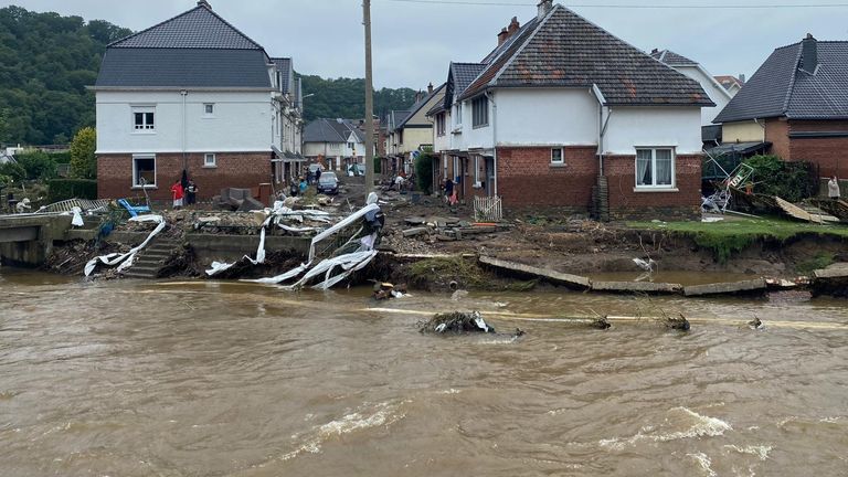 Pepinster, Belgium, has been ruined by flooding blamed on climate change