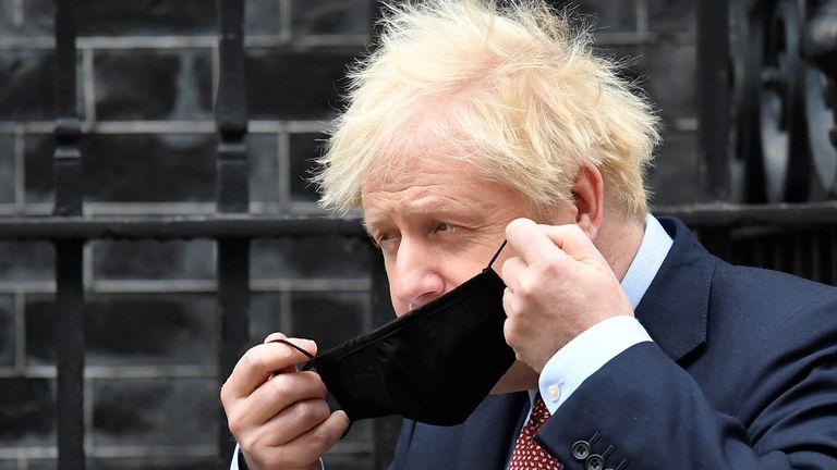 Boris Johnson wants to ease face mask restrictions as soon as 19 July. File pic