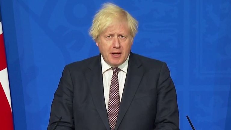 Boris Johnson chairs a Downing Street briefing on COVID-19