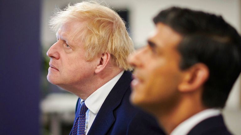 Boris Johnson et Rishi Sunak