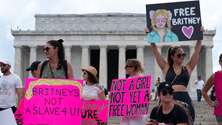 Her supporters believe she is close to being free of the conservatorship Pic: AP