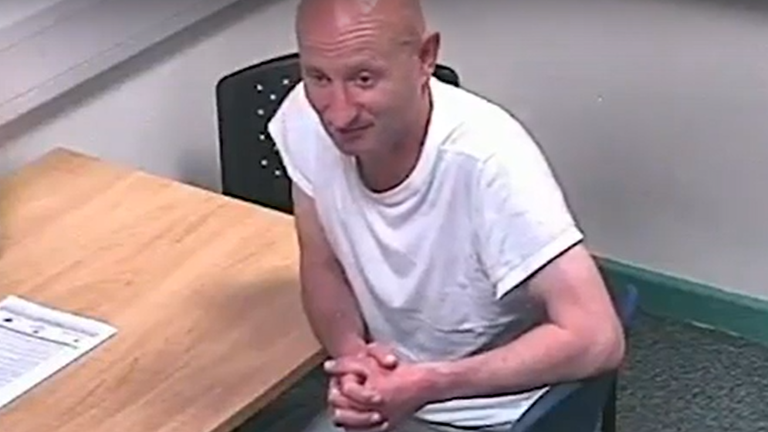Steve Bouquet, 54, from Brighton, stabbed 16 cats between October 2018 and June 2019. Pic: taken from video issued by Sussex Police