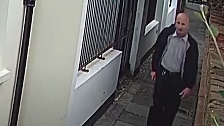 Steve Bouquet, 54, from Brighton, stabbed 16 cats between October 2018 and June 2019. Pic: taken from CCTV footage issued by Sussex Police