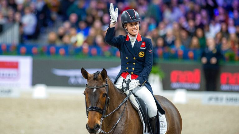 Charlotte Dujardin will debut a new horse in Tokyo. Pic: AP