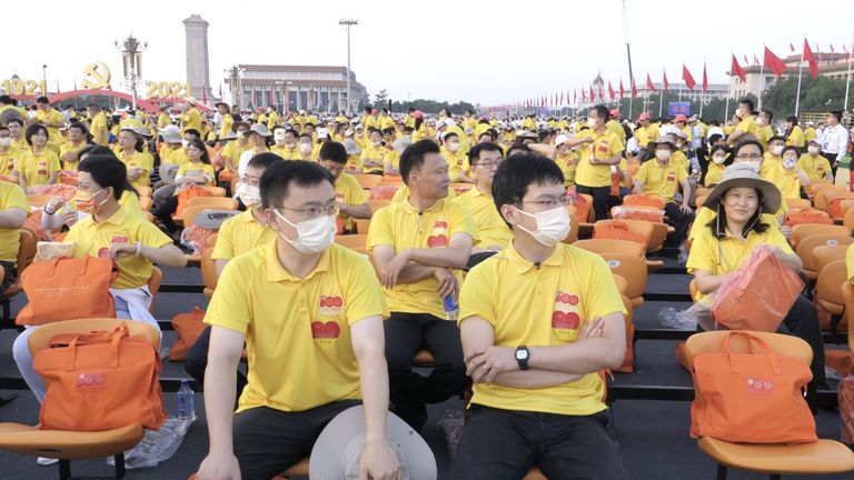 People had to leave their hotels at 3am before attending the parade in Tiananmen