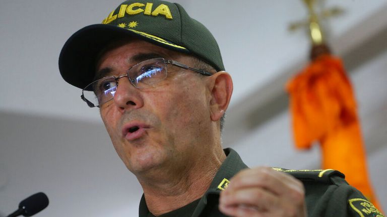 Colombia&#39;s director of the National Police Jorge Luis Vargas