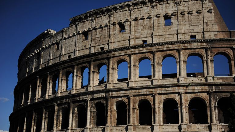 General view of the Colosseum in Rome, Italy.
