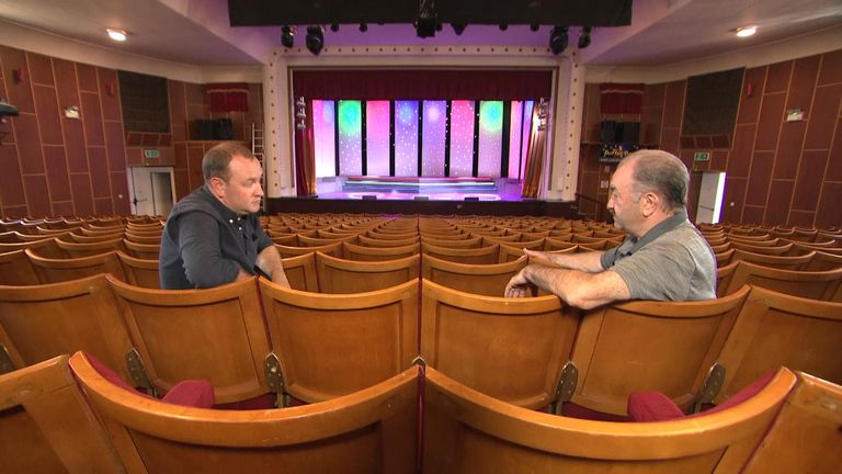 Colin Matthews (right), owner of the Babbacombe Theatre, spoke from an empty theatre. He has had to cancel all performances this week because the case is having to isolate