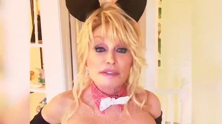 Dolly Parton recreated her 1978 Playboy cover to surprise her husband Carl Dean for his 79th birthday. Pic: @DollyParton
