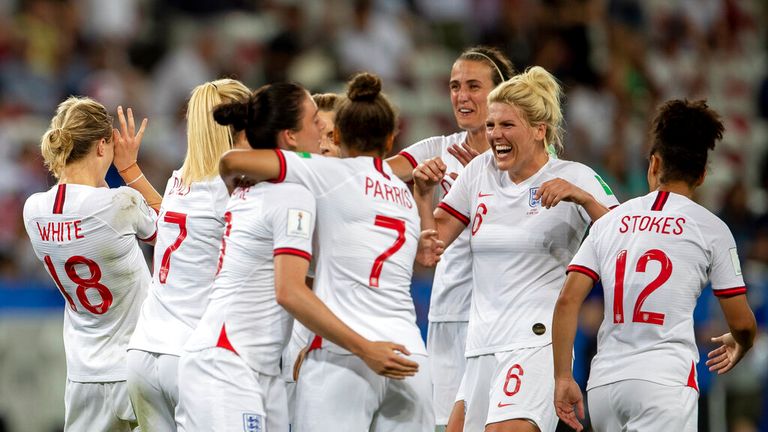 England&#39;s Lionesses came third at the 2019 World Cup in Nice. Pic: AP