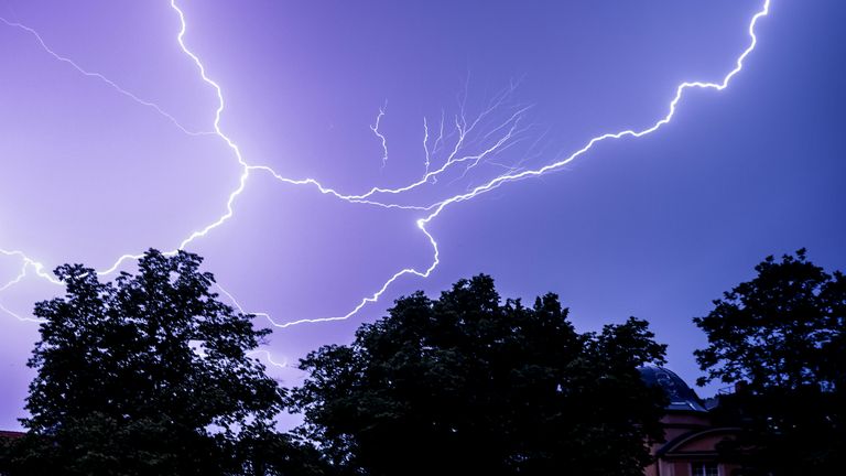 Thunder storm in Berlin. Pic: Filip Singer/EPA-EFE/Shutterstock