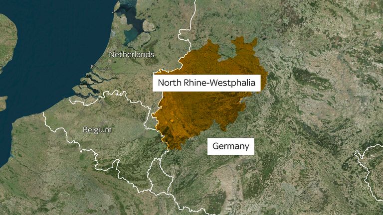 Houses have been brought down in North Rhine-Westphalia