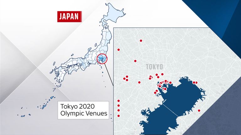Twenty-five of the 41 Olympic venues are in Tokyo