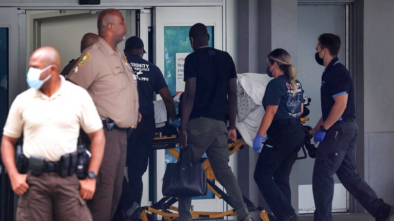 First Lady Martine Moise has been taken to a Miami hospital for treatment. Pic: AP 