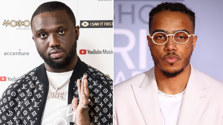 Headie One (left) and AJ Tracey lead the nominations for the Rated Awards