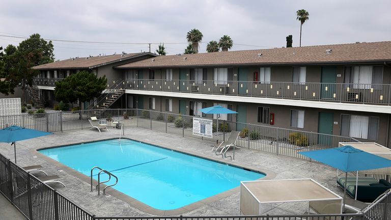 The apartments where Maria Bruno lived. Pic: Associated Press