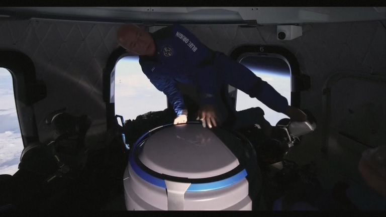 Jeff Bezos in space