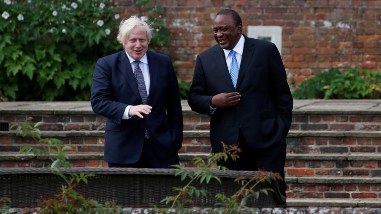 Mr Kenyatta spent time with Mr Johnson at Chequers on Wednesday