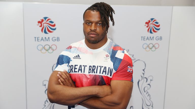 Lawrence Okoye is representing Britain in the discus at the Tokyo Olympics