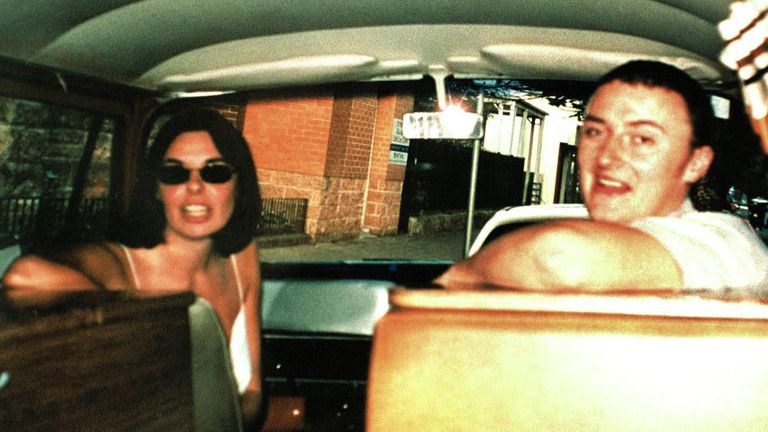 British couple Joanne Lees and Peter Falconio, sitting in their van, taken before they were ambushed by a gunman in 2001 in Australia