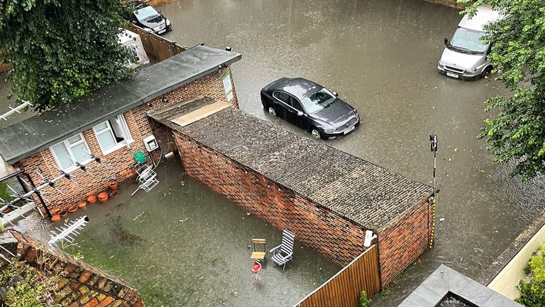 Flooding in London. Pic: LUANA /Reuters