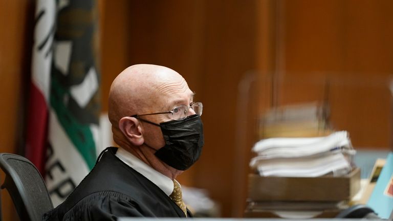 Los Angeles Superior Court Judge Larry P. Fidler. Pic: Associated Press