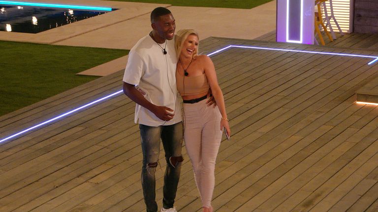 Chloe choosing Aaron meant Shannon had to leave the Love Island villa. Pic: ITV/Lifted Entertainment