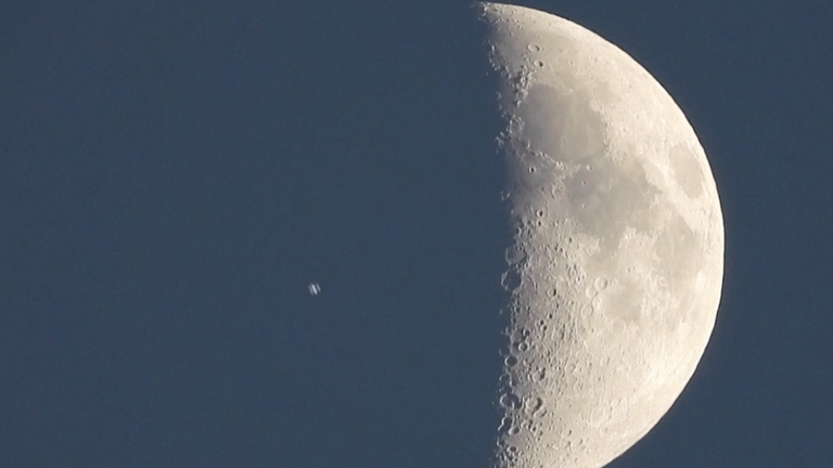 international space station moon