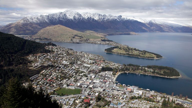 Aerial view of New Zealand