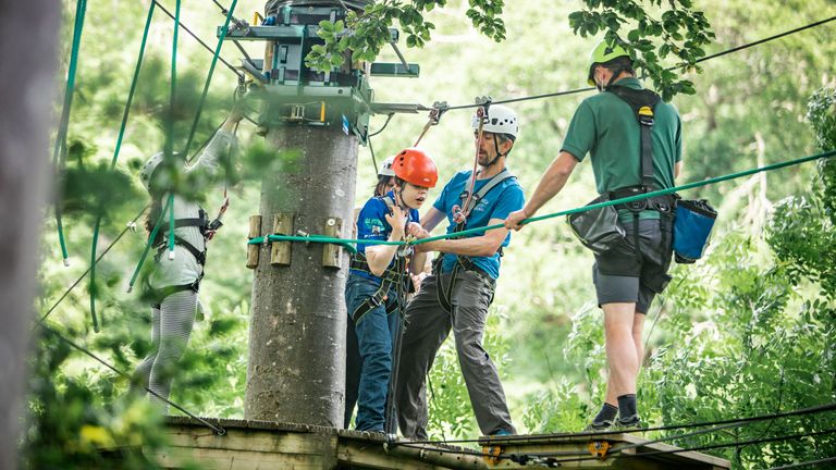 Oliver at the Calvert Lakes outdoor activity centre.