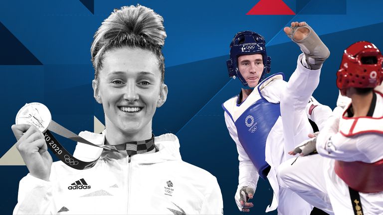 Britain's taekwondo stars Laura Williams and Bradley Sinden