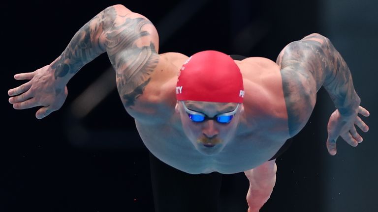 Adam Peaty of Britain in action at Toyko 2020