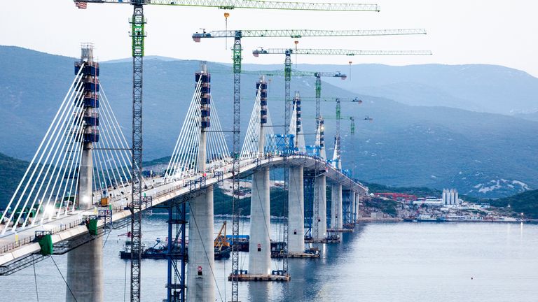 Croatia celebrates construction of major bridge across Adriatic Sea