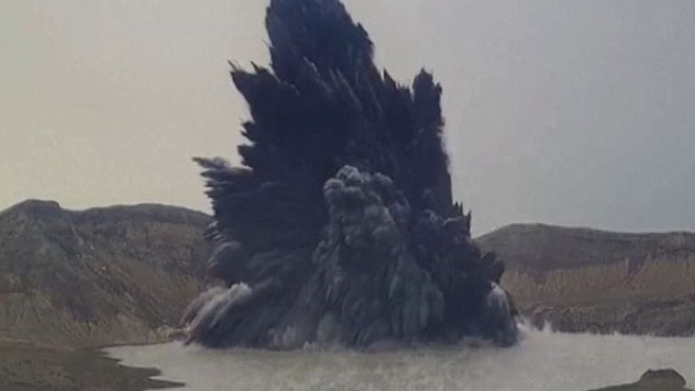 Taal volcano sends enormous plume of ash