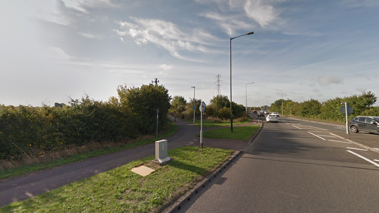 A New Waltham footpath where a severed foot was found in 2019