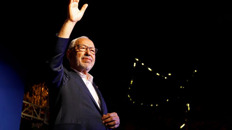 Rached Ghannouchi is leader of Tunisia&#39;s moderate Islamist Ennahda party. File pic