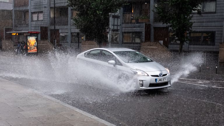 Heavy rain could cause hazardous conditions for drivers 