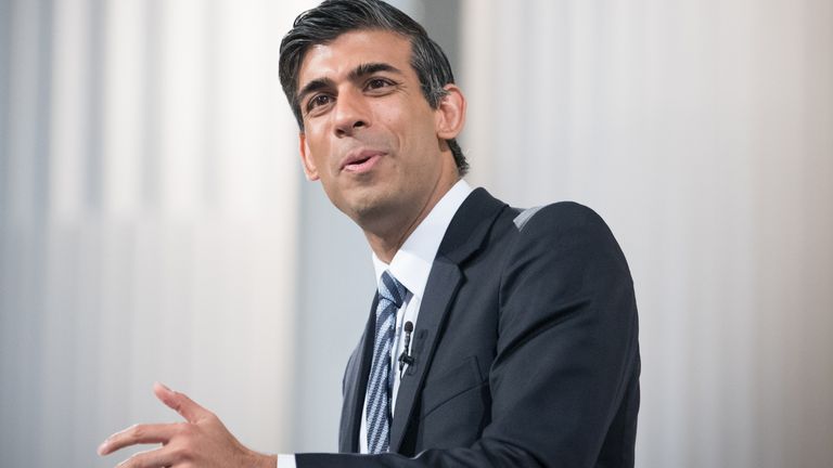 Chancellor of the Exchequer Rishi Sunak delivers his &#39;Mansion House&#39; speech at the Financial and Professional Services Address, previously known as the Bankers dinner, at Mansion House in the City of London. Picture date: Thursday July 1, 2021.