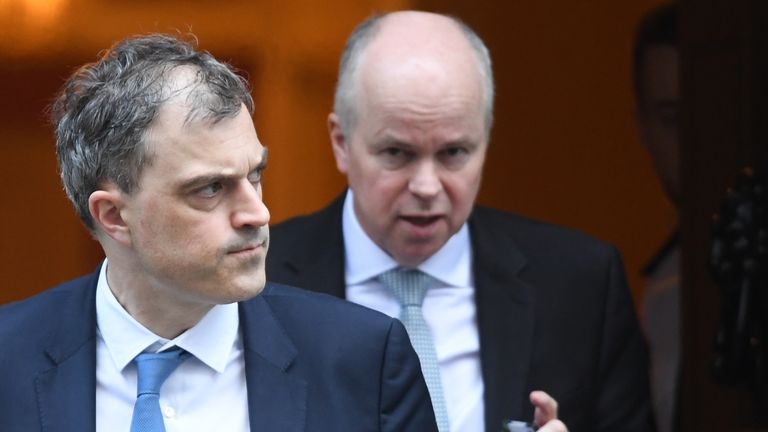 Robbie Gibb (right) is pictured with former chief whip Julian Smith