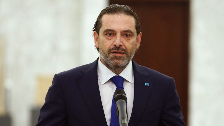 PM Saad Hariri in Beirut on Thursday. Pic: AP