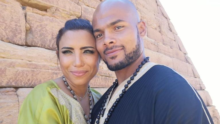 Sebastian Eubank with his wife Salma 