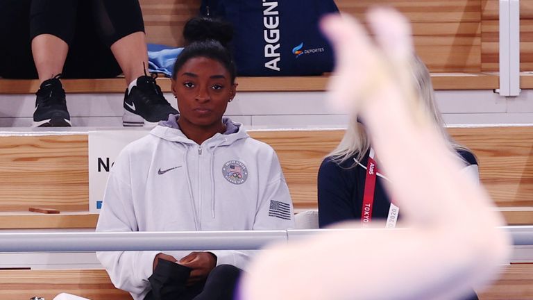 Biles is still undecided on whether she will compete in her remaining finals, the floor and beam